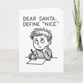 Dear Santa, Define Nice - Funny Christmas Card Feiertagskarte