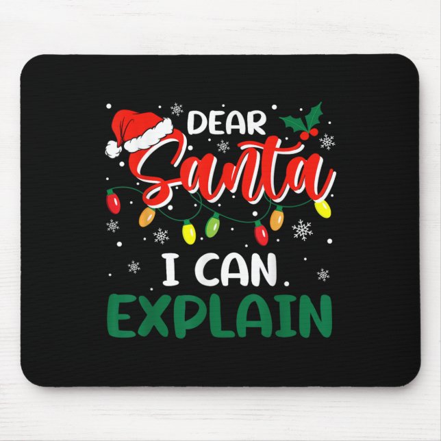 Dear Santa I Can Explain Christmas Family Matching Mousepad (Vorne)