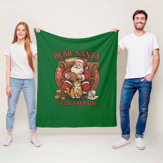 Dear Santa I Can Explain Fleece Blanket (Beispiel)