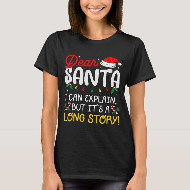Dear Santa I Can Explain Pajamas Family Matching C T-Shirt (Vorderseite)