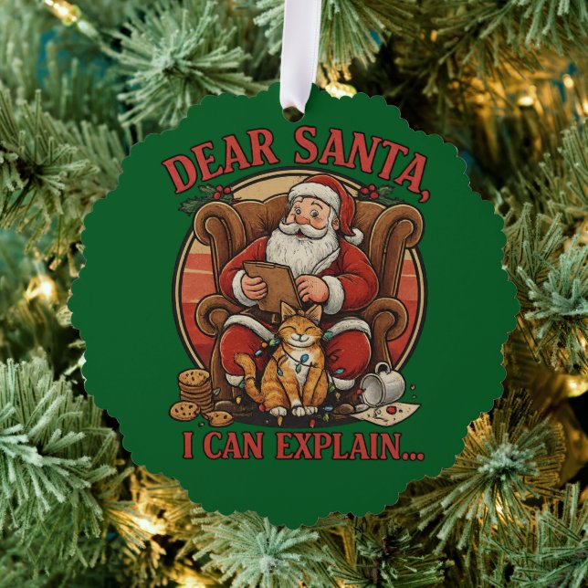 Dear Santa I Can Explain Paper Ornament (Insitu (Baum))