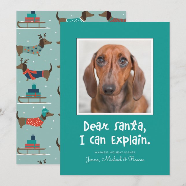 DEAR SANTA ICH KANN ERKLÄREN, DASS SIE IHR Foto hi (Vorne/Hinten)