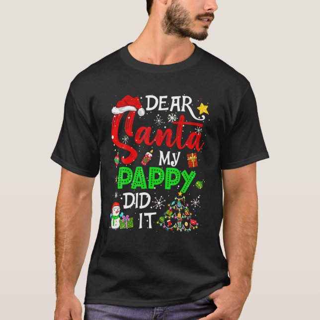 Dear Santa My Pappy Did It Christmas Matching Boy T-Shirt (Vorderseite)