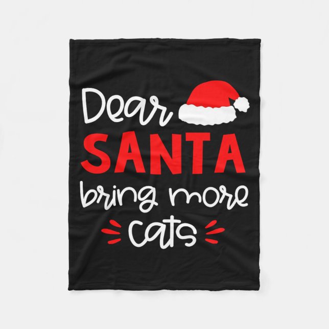 Dear Santa Shirt Funny Matching Family Christmas P Fleecedecke (Vorderseite)