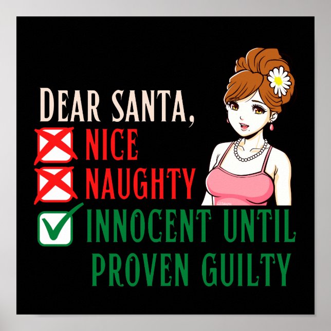 DEAR SANTA, UNSCHULDIG, BIS SICH DIE SCHULDIGKEIT  POSTER (Vorne)