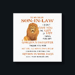 Dear Son-in-Law I Gave You My Gorgeous Daughter Leinwanddruck<br><div class="desc">To My Dear Son-In-Law I Gave You My Gorgeous Daughter</div>