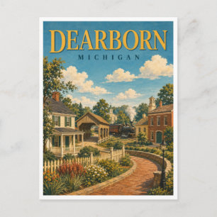 Dearborn Michigan Greenfield Village GeoSaga Postkarte
