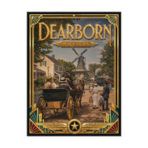 Dearborn Michigan Vintage Art Deco Golden Age