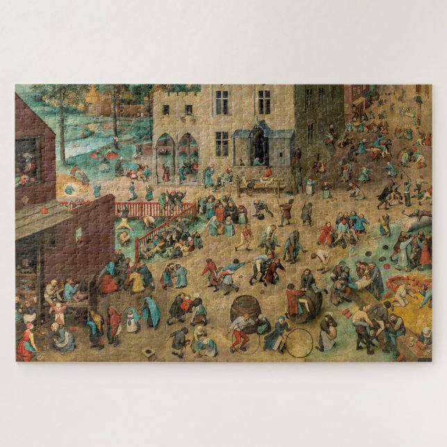 Deatailed Pieter Bruegel "Children's Games"1560, (Horizontal)