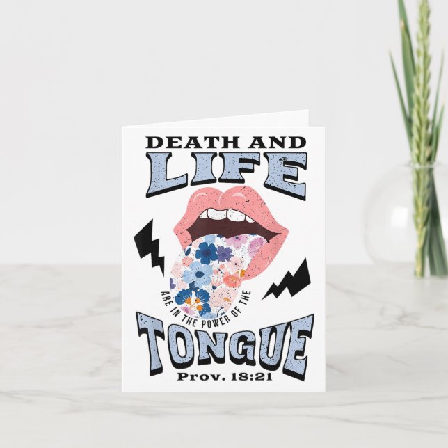 Death And Life Tongue Christian  Karte (Vorderseite)
