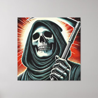 death character illustration leinwanddruck