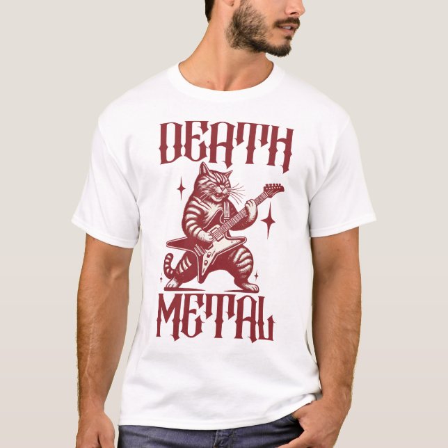 Death Metal Cat T-Shirt (Vorderseite)