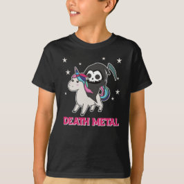 Death Metal - Death Riding Unicorn Funny Unicorn T-Shirt