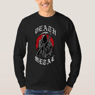 Death Metal der grimmige Sensenmann Metalhead Skel T-Shirt