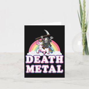 Death Metal Funny Rainbow Grim Sensenmann Unicorn  Karte