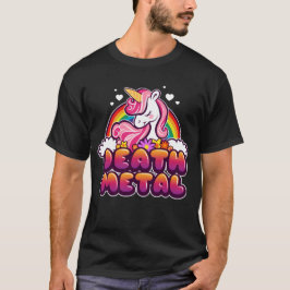 Death Metal Funny Rainbow und Einhorn Geschenk T-Shirt
