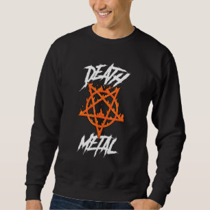 Death Metal Gothic Satan Burning Pentagram Sweatshirt