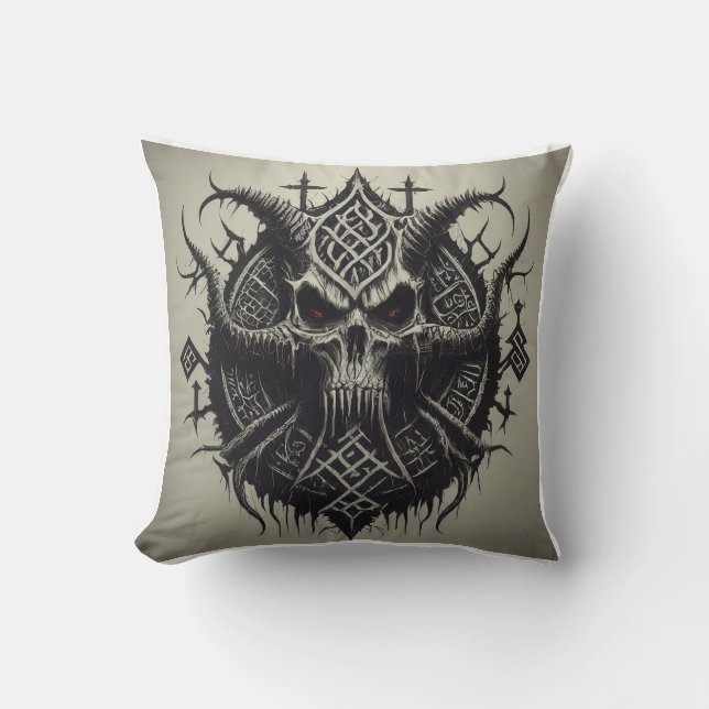 Death Metal Logo T-Shirts Kissen (Vorderseite)