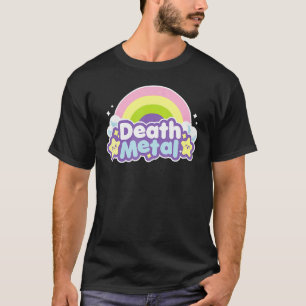 Death Metal Regenbogen Halloween Einhorn Rockkonze T-Shirt