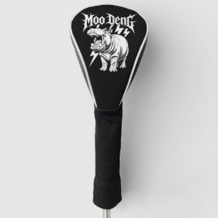 Death Metal Süßes Baby Nilpferd Moo Deng Flusspfer Golf Headcover