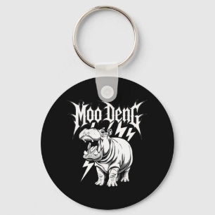 Death Metal Süßes Baby Nilpferd Moo Deng Flusspfer Schlüsselanhänger