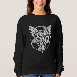 Death Metalhead Rock Goth Sphynx Cat Death G Sweatshirt