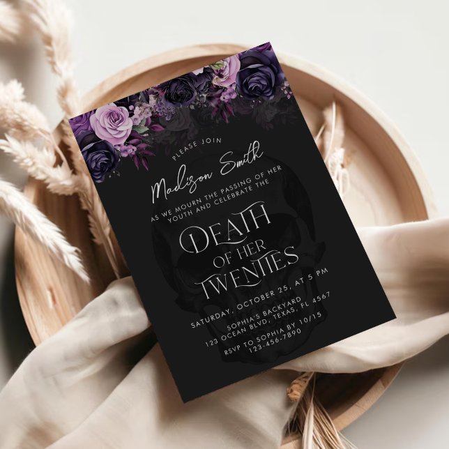 Death Of Her Twenties 30th Birthday Party Einladung (Von Creator hochgeladen)