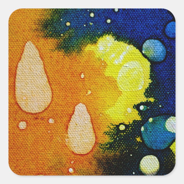Death Polychromoptic von Michael Moffa Quadratischer Aufkleber (Vorderseite)