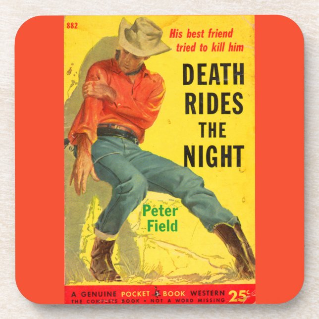 Death Rides The Night Western Buchcover Untersetzer (Vorderseite)