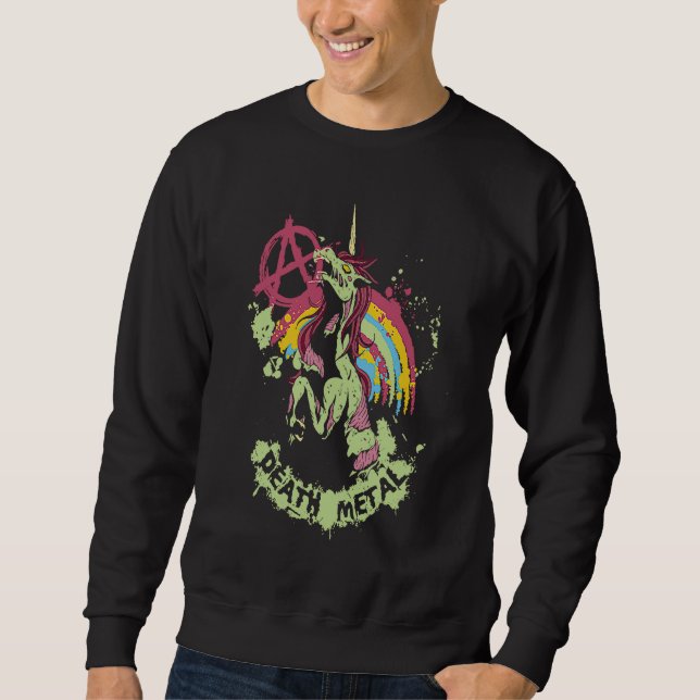 Death Rock Unicorn Music Head Rocker Heavy 1 Sweatshirt (Vorderseite)