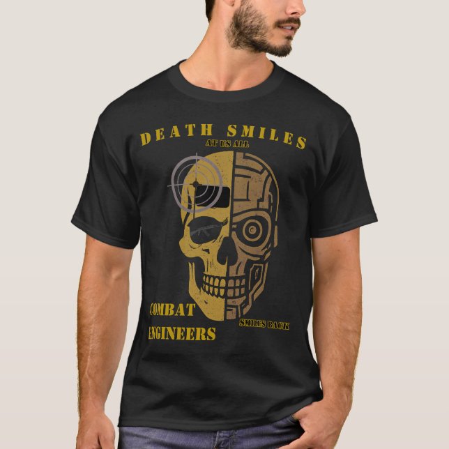 Death Smiles Combat Engineer Skull Shirt (Vorderseite)