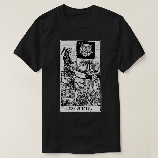 Death Tarot Card - Major Arcana - Wahrsagerei T-Shirt (Design vorne)