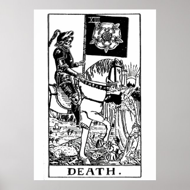 Death Tarot Card Wall Art Poster (Vorne)