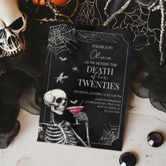 Death to my Twenties Halloween Gothic Birthday Einladung