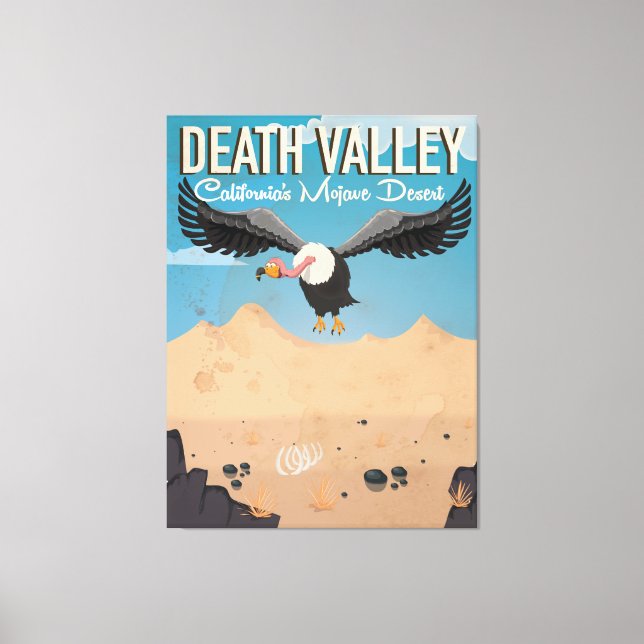 Death Valley Cartoon Vintage Reiseplakat Leinwanddruck (Vorderseite)