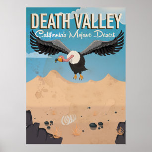 Death Valley Cartoon vintage Reiseposter Poster
