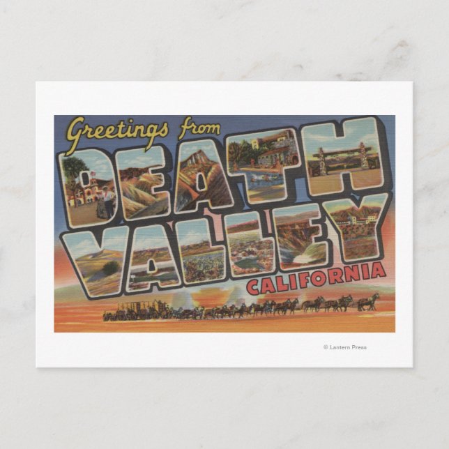 Death Valley, Kalifornien - Große Briefszenen Postkarte (Vorderseite)