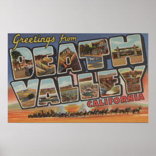 Death Valley, Kalifornien - große Buchstabe-Szenen Poster