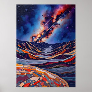 Death Valley - Milchstraße über die Dünen Poster
