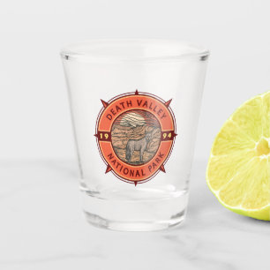 Death Valley National Park Coyote Retro Compass Schnapsglas