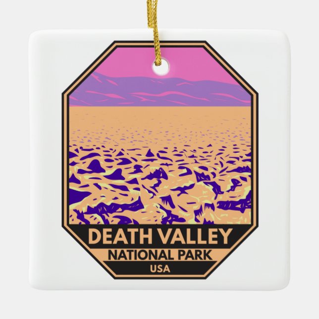 Death Valley National Park Devil's Golf Course Keramikornament (Vorderseite)