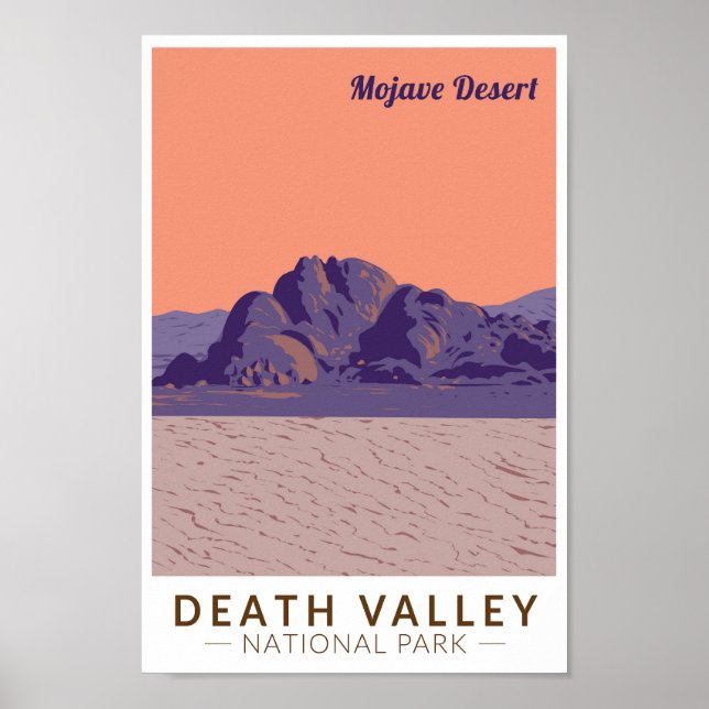 Death Valley National Park Mojave Wüste Travel Poster (Vorne)