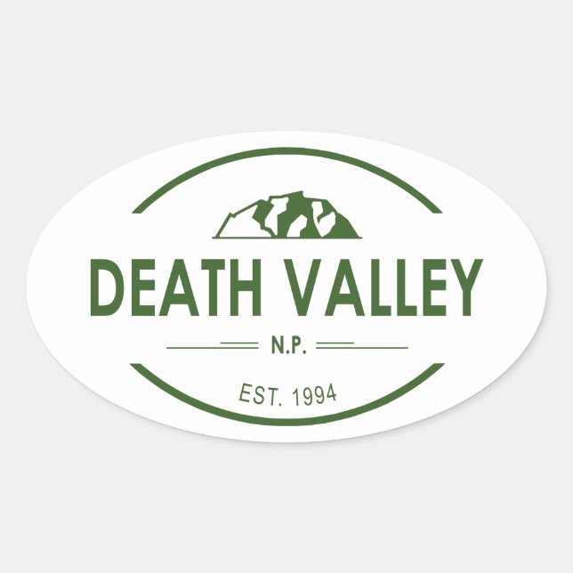 Death Valley National Park Ovaler Aufkleber (Vorderseite)