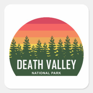 Death Valley National Park Quadratischer Aufkleber