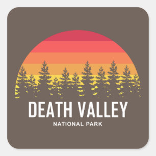 Death Valley National Park Quadratischer Aufkleber