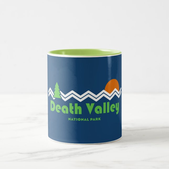 Death Valley National Park Retro Zweifarbige Tasse (Mittel)