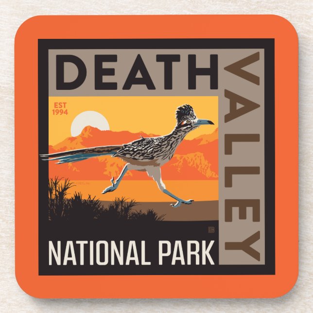 Death Valley National Park | Roadrunner Getränkeuntersetzer (Vorderseite)