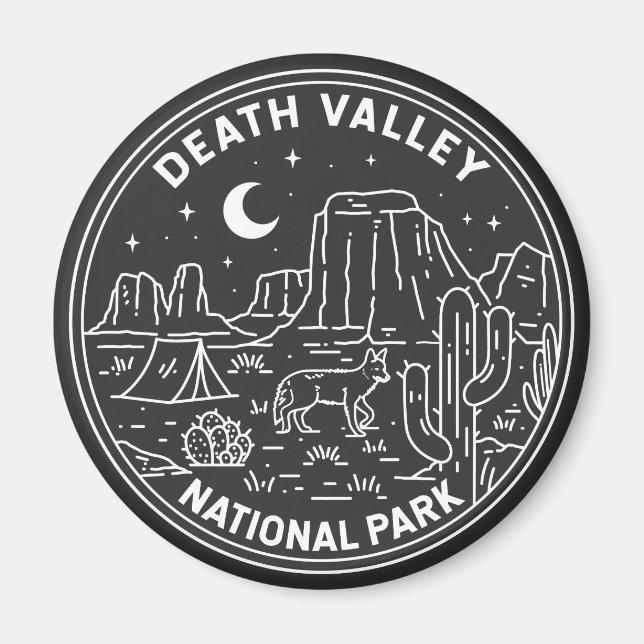 Death Valley National Park Sand Dunes Monoline Magnet (Vorne)