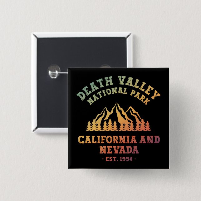 Death Valley National Park USA Gradient Button (Vorne & Hinten)