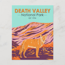 Death Valley Nationalpark Coyote Vintag Postkarte